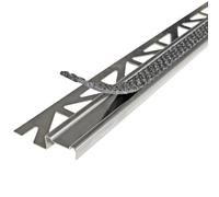 Profilé d'escalier en acier inoxydable avec garniture antidérapante anthracite (H= 11 mm, L= 250 cm)