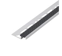 Profilé d'escalier en aluminium avec garniture antidérapante anthracite (H= 9 mm, L= 250 cm)