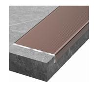 Profilé d'escalier en aluminium de 10,2 cm, bandes antidérapantes en forme de L, protection des bords pour marches intérieures et extérieures et solution de sécurité d'escalier sûre
