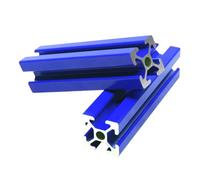 Profilé d'extrusion d'aluminium, 2 pièces Rouge 2020 Extrusion de profil en aluminium 100 mm à 500 longueur Rail linéaire 200 400 for établi d'imprimante 3D DIY extrudé CNC(Blue,150mm long)