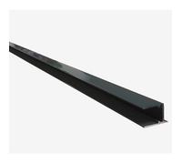 Profilé d'obturation pour plaque polycarbonate alvéolaire 16 mm laqué blanc ou gris - L: 98 cm - l: 19 mm - E: 16 mm - Gris