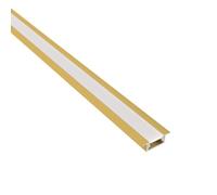 Profilé en aluminium encastrable pour bandes LED. 2 mètres - Finition au choix (Golden Bronze)
