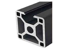 Profilé en aluminium noir 3030 3060, 1 pièce, for cadre de bricolage, rail linéaire, extrusion, pièce d'imprimante 3D CNC, machine d'extrusion de métal(OB-3030N3-b,500mm)