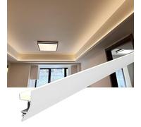 Profilé en aluminium pour bande LED, Canal en aluminium d'éclairage de LED for le mur de plafond de bâti de couronne et de crique 1-30m(6.5m(21.3ft))