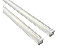 Profilé en aluminium standard, Support de canal profilé en aluminium forme U/V for placard, couvertures laiteuses transparentes 1M, paquet 10(18 pcs,V Transparent cover)