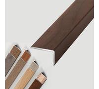 Profilé en L pour Joint de Sol, Bande de Transition Aluminium, Protège-Marche Métallique et Seuil pour Carrelage - Bordure D'Escalier, avec Motif Bois(Walnut,L900xW15xH8mm)