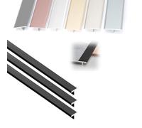 Profilé En T,Barre De Seuil，Profil Rail De Transition Plate Aluminium，Bande De Moulure De Bord Pour Moquette Et Revêtement De Sol，largeur 6/8/10/12/15/20mm(Noir,W6mmxL90cm)