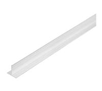 Profilé en T en PVC - Carré - Blanc - Profilé de transition en T - Baguette de transition - Blanc - 15,5 x 1,5 mm