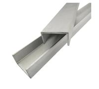 Profilé en U aluminium, largeur extérieure 12 mm, longueur 50 cm, bord recouvert de verre et alliage d'aluminium Pour Panneaux De Particules(12mm x 12mm x 0.8mm)