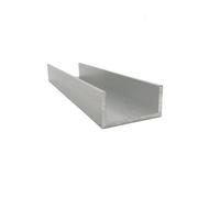 Profilé en U aluminium, largeur extérieure 60 mm, longueur 50 cm, bande de bordure recouverte verre et d'alliage d'aluminium Pour Panneaux De Particules(60mm x 35mm x 2mm)