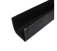 Profilé en U en acier B&T Metall 25 x 25 x 1,5 mm isocèle dans des longueurs de 2000 mm +0/-3 mm S235 (1.0038 ST37) - Profilé de bordure, profilé d’encadrement en acier brut non traité