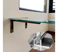 Profilé en U Pour Verre Profilé Mural pour Vitrage, à Rainure Profonde Fixe Bandeau de Chant pour Porte de Douche Type F, Profilé de Support de Panneau Encastré au Sol(Gray-3/8",84 in/214 cm)