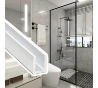 Profilé en U pour Verre Rail Inférieur en Forme de U pour Porte | Guide Inférieur Recoupable pour Paroi de Douche en Verre Sans Cadre, Profilé en U en Aluminium Résistant(Silver,1m/39.4in)
