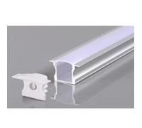 Profilé Encastrable Aluminium 2m pour Ruban LED Couvercle Blanc Opaque - SILAMP