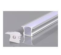 Profilé Encastrable Aluminium 2m pour Ruban LED Couvercle Blanc Opaque - SILAMP