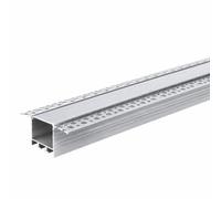 Profilé Encastrable Large 2m Aluminium pour Ruban LED Couvercle Blanc