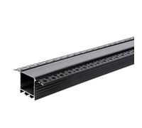 Profilé Encastrable - SILUMEN - 2m - Noir - Aluminium - Intérieur