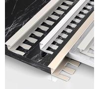 Profilé Flexible en Aluminium en T (135 Cm, 2 Pièces), Bordure Et Profil De Transition Anodisés, Pliable pour des Aménagements sur Mesure, Installation F, Ziwu Grau, C-TYP_Hoch: 8MM