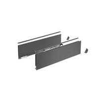 Profilé latéral de tiroir AvanTech YOU, hauteur 139 mm x NL 350 mm, Anthracite, gauche et droite - HETTICH - 9353432