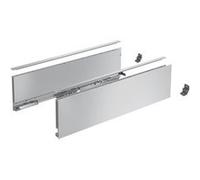 Profilé latéral de tiroir AvanTech YOU, hauteur 139 mm x NL 450 mm, Argent, gauche et droite - HETTICH - 9353348 Argent G