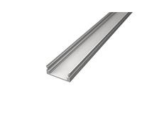Profilé LED en aluminium - 2 m - Blanc - Dissipateur thermique pour bandes LED jusqu'à 12 mm - Très plat de 7 mm (profil 2 m, blanc sans couvercle)