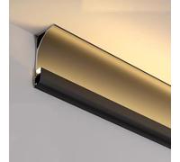 Profilé LED en aluminium pour moulure de couronne, éclairage indirect, diffuseur pour plafond, sol, mur, corniche décorative 1 m, 1,2 m, 2 m, 4 m, 10 m, 18 m