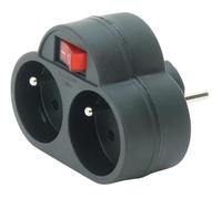 PROFILE MULTIPRISE 2 x 16 A Noir INTERUPTEUR Marque