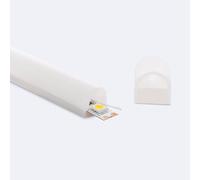 Profilé Néon Sflex 15x13 Semi-Circulaire Courbe Verticale Pour Rubans Led Ip20 Jusqu'à 10 Mm 20 M