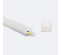 Profilé Néon Sflex 15x13 Semi-Circulaire Courbe Verticale Pour Rubans Led Ip20 Jusqu'à 10 Mm 50 M