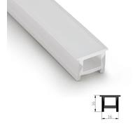 Profilé Néon Sflex 20x16 Courbe Verticale Pour Rubans Led Ip20 Jusqu'à 12 Mm 2 M