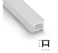 Profilé Néon Sflex 20x16 Courbe Verticale Pour Rubans Led Ip20 Jusqu'à 12 Mm 5 M