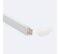 Profilé Néon Sflex 6x12 Courbe Latérale Pour Rubans Led Ip20 Jusqu'à 8 Mm 20 M