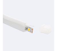 Profilé Néon Sflex 8x17 Courbe Latérale Pour Rubans Led Ip20 Jusqu'à 8 Mm 10 M