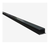 Profilé obturation pour plaque polycarbonate alvéolaire épaisseur 32 mm - L: 1.25 m - l: 2.2 cm - E: 32 mm - Gris anthracite RAL