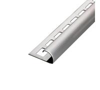 Profilé quart de rond acier inoxydable V2A brossé pour carrelage (H= 10 mm, L= 300 cm)