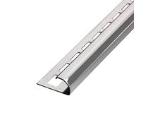 Profilé quart de rond acier inoxydable V2A poli pour carrelage (H= 11 mm, L= 250 cm)