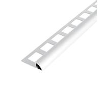 Profilé quart de rond alu laqué blanc pour carrelage (10 mm, 250 cm)