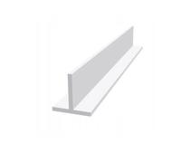 Profilé T en aluminium revêtu par pulvérisation (blanc RAL 9016, 30x30x3 mm x 2000 mm)