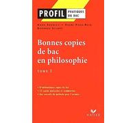 Profile, tome 1 : Bonne copies de bac en philosophie