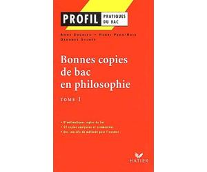 Profile, tome 1 : Bonne copies de bac en philosophie