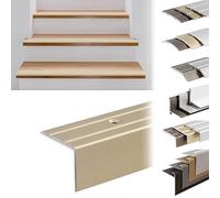 Profilés d'angle pour marches autocollants ou pré-percés avec matériel de montage - Profilés d'angle pour escaliers (Profilé d'angle, Sahara, 1000x24,5x20 mm, Pré-percés)