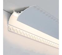 Profilés de moulure LED pour corniche - Bande lumineuse en aluminium de 1,2 m pour éclairage indirect, profil de moulure à encastrer de 15 mm, rehausse la décoration et l'ambiance de votre i