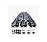Profilés d'Extrusion en Aluminium 2020 Lot de 10 Norme Européen 150cm Noir