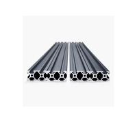 VEVOR Profilés d'Extrusion en Aluminium 2040, Lot de 4, Rail Linéaire Anodisé Norme Européen Rainure en T 1000 mm, Haute Résistance, pour Imprimante 3D, Machine Bricolage CNC, Gravure au Laser, Noir