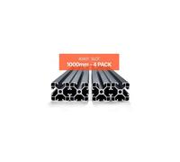 Profilés d'Extrusion en Aluminium 4040, Lot 4, Rail Linéaire Anodisé Norme Européen Rainure en T 1000 mm, Haute Résistance,