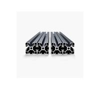 VEVOR Profilés d'Extrusion en Aluminium 4040, Lot de 4, Rail Linéaire Anodisé Norme Européen Rainure en T 600 mm, Haute Résistance, pour Imprimante 3D, Machine Bricolage CNC, Gravure au Laser, Noir