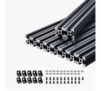 Profilés d'extrusion en aluminium - DUOKU - 2020-100-10 - 20x20 mm - Anodisé - Lot de 10 (1000 mm)
