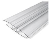 Profilo di Giunzione H Trasparente per Lastre 10 mm Lunghezza 2000 mm