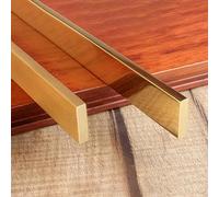Profils de transition en laiton pour revêtements de sol - Profil de bord en bois - Barre de seuil robuste - Poli / brossé - 5 x 10 mm - Solution durable pour une transition sans problème.
