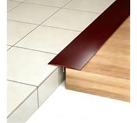 Profils de transition profilés en T en aluminium, faciles à découper, profil en T plat, idéal pour les transitions du bois dur au carrelage en granit, invisible lorsque la porte est fermée, élégant